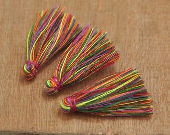 Move Color Thread Tassels With Beads Set Of 2