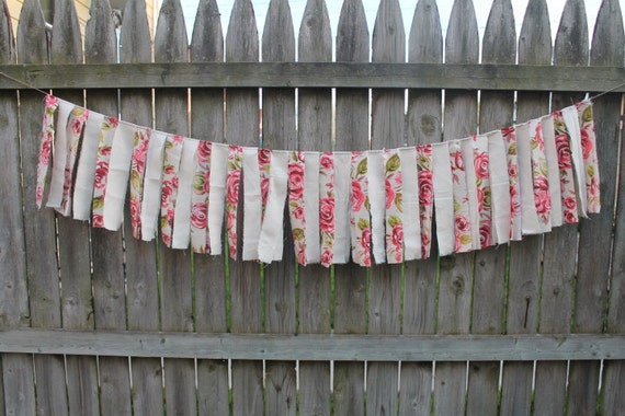 shabby chic fabric garland by ladybugscraftycorner on etsy shabby chic fabric garland by ladybugscraftycorner on etsy