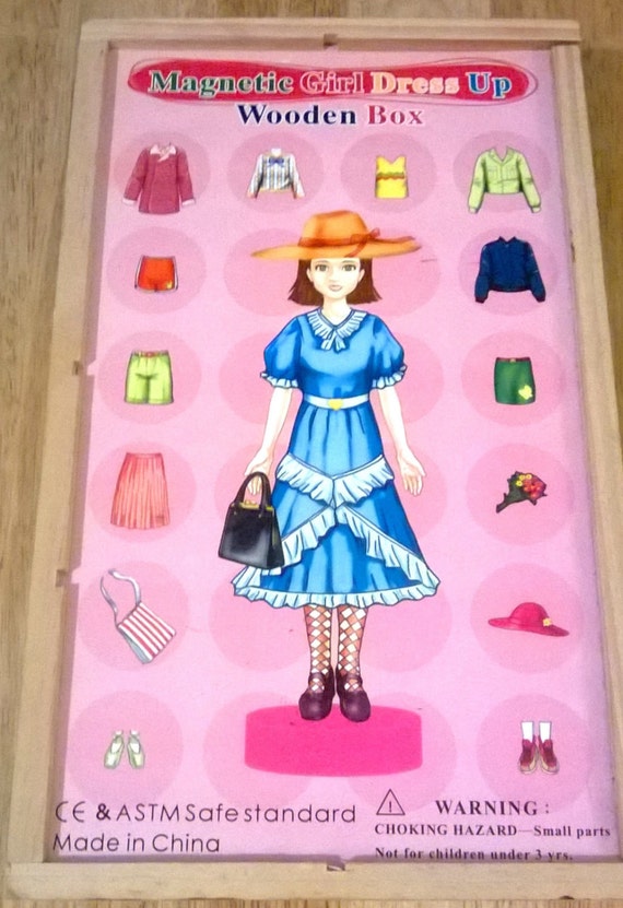 Vintage Girl Dress up Wooden Box by CauldronArtNVintage