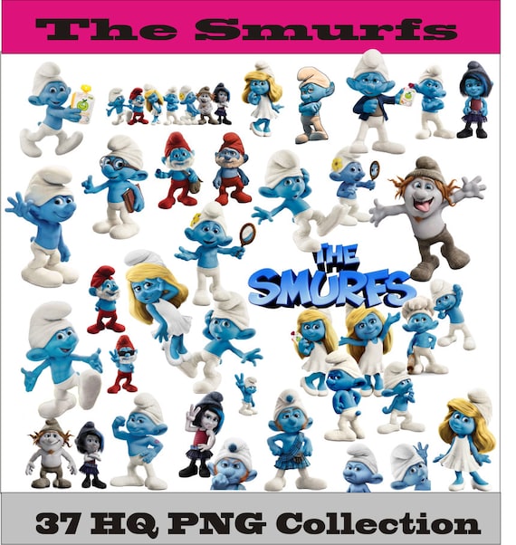 The Smurfs Collection PNG Vector Instant Download by SlavGraphics