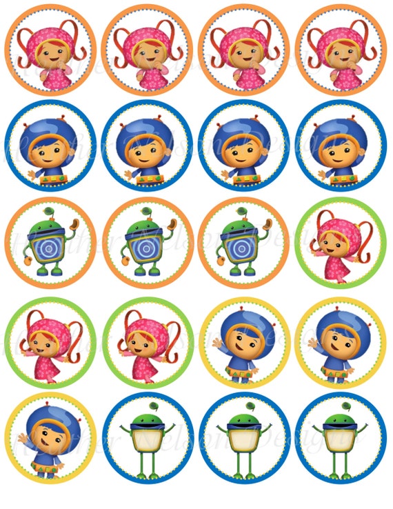 Boy Team Umizoomi Circles Tags Stickers or by DesignsofHeather