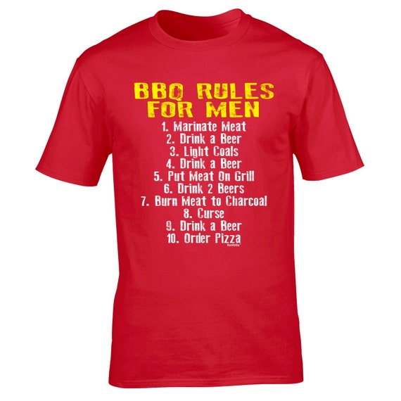 BBQ Rules For Men Loose Fit T-Shirt Funny Slogan tshirt tee