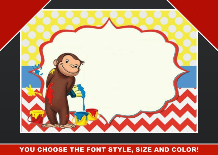 Free Curious George Invitation Template 5