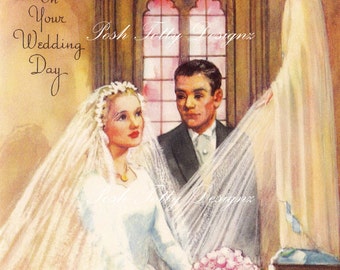 On Your Wedding Day Greetings Card Digital Download Printable Images (466)