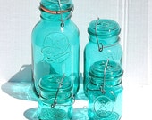 4 Green Vintage Ball Ideal Jars with Wire Closure, Kitchen Decor, Kitchen Storage, Home Decor 4 Green Vintage Ball Ideal Jars with Wire Closure, Kitchen Decor, Kitchen Storage, Home Decor