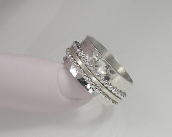 Sterling Silver Spinner Ring, Meditation Ring
