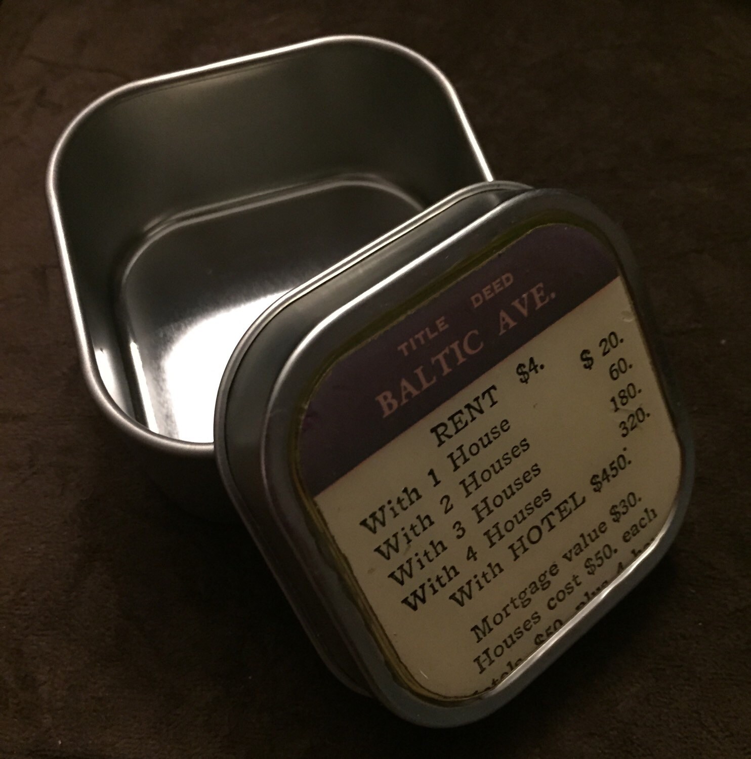 BALTIC AVENUE Vintage Monopoly Game by anotherworkinprogres