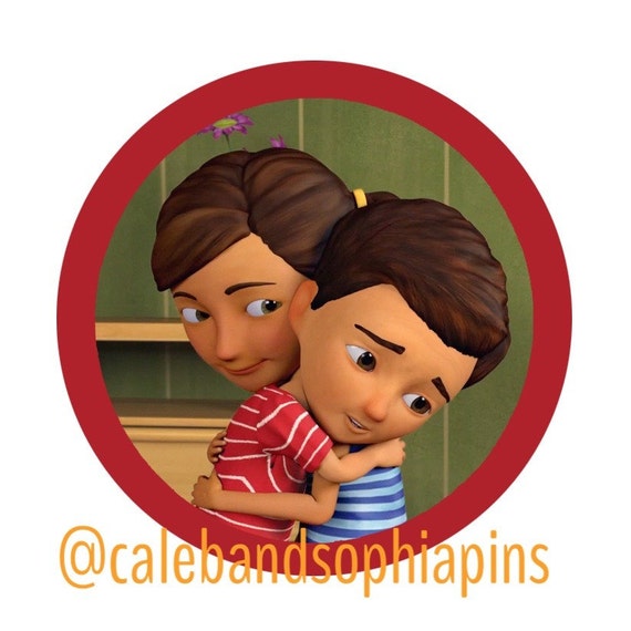 Caleb and Sophia jw.org button pin