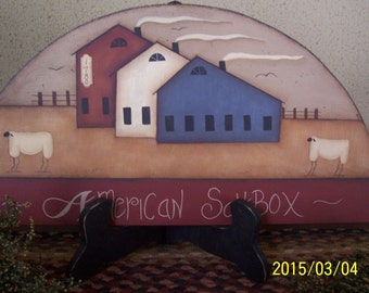 Primitive Saltbox House Door Crown/Topper Home Decor Decoration