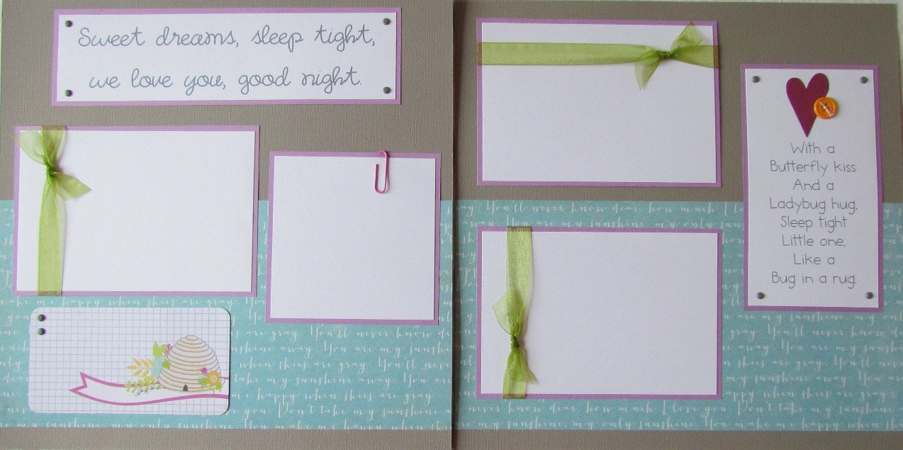 20 12x12 Scrapbook Pages BABY GIRL premade layouts for 12x12