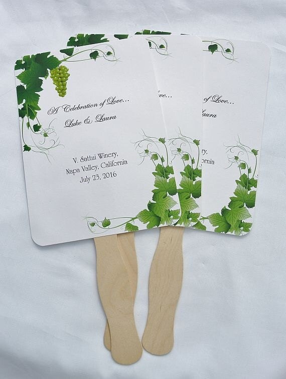 Wedding Wine - Wedding Wine Favors - Personalized Hand Fans Il_570xn