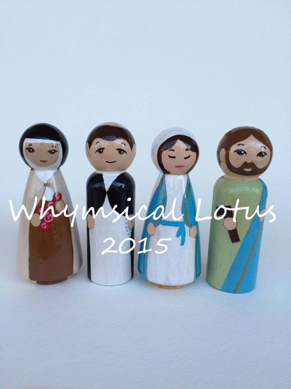 Wooden Saint Dolls