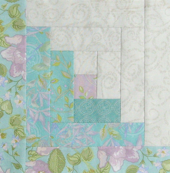 12 Block Log Cabin PRECUT Quilt Kit 29x39 by JordanFabrics