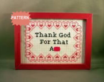 PDF/JPEG Thank God For That A-- (Pattern)
