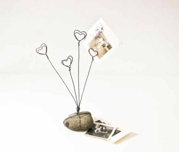 wire photo holder heart picture holder rock and wire picture wire photo holder heart picture holder rock and wire picture