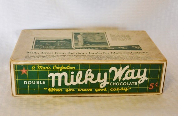 1920s Vintage Milky Way Candy Bar Advertising by MyVintageHatShop