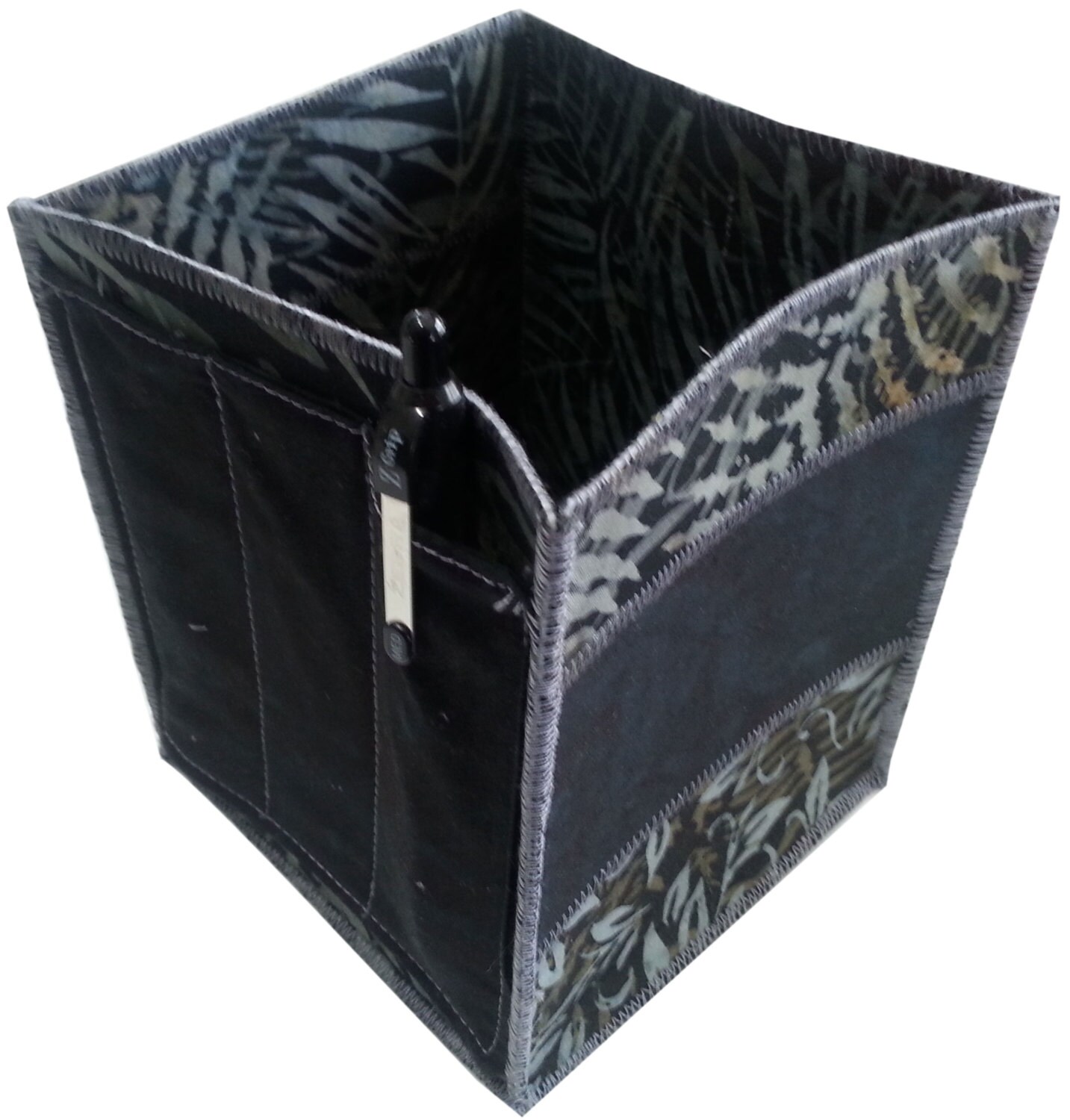 Handmade Table Top Organizer in Black and Grey by Sieberdesigns