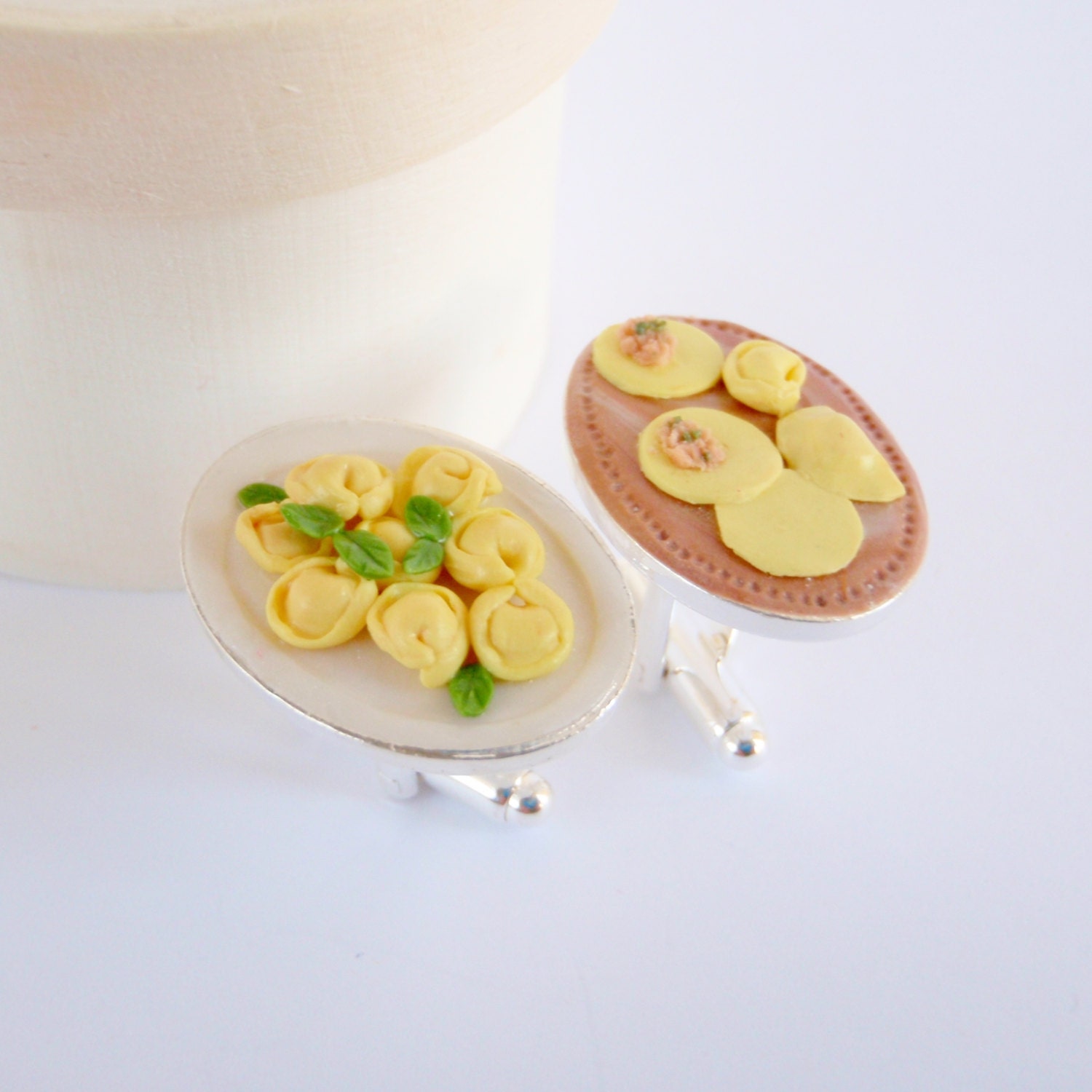 Tortellini Cufflinks Italian Food Cuff links What's