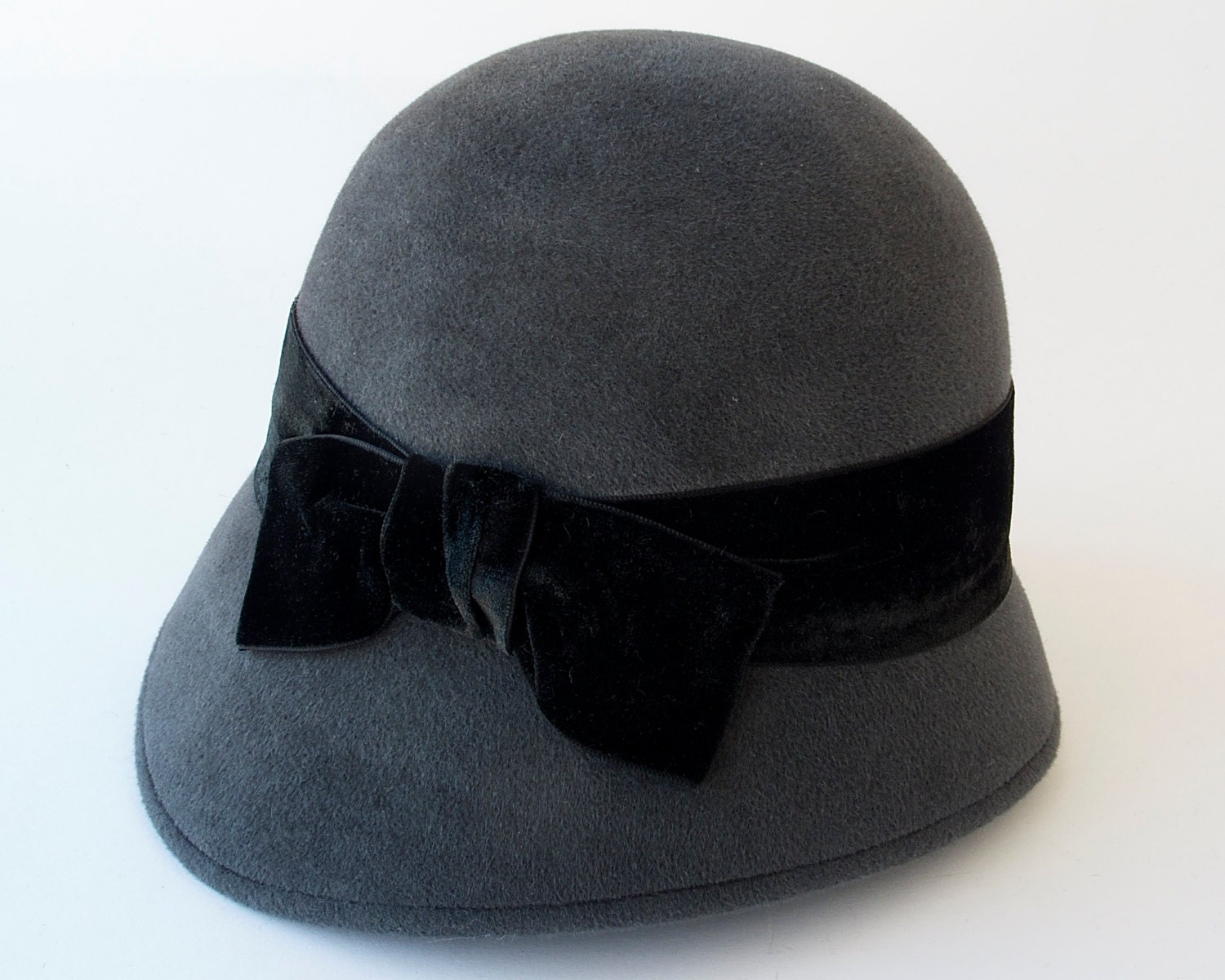 Gray Cloche Hat Winter Hat Winter Accessories by KatarinaHats