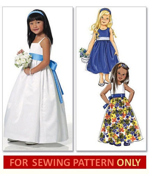 FANCY DRESS PATTERN / Vogue Flower Girl / First Communion Dress ...