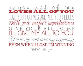 All Of Me By John Legend Lyrics Free