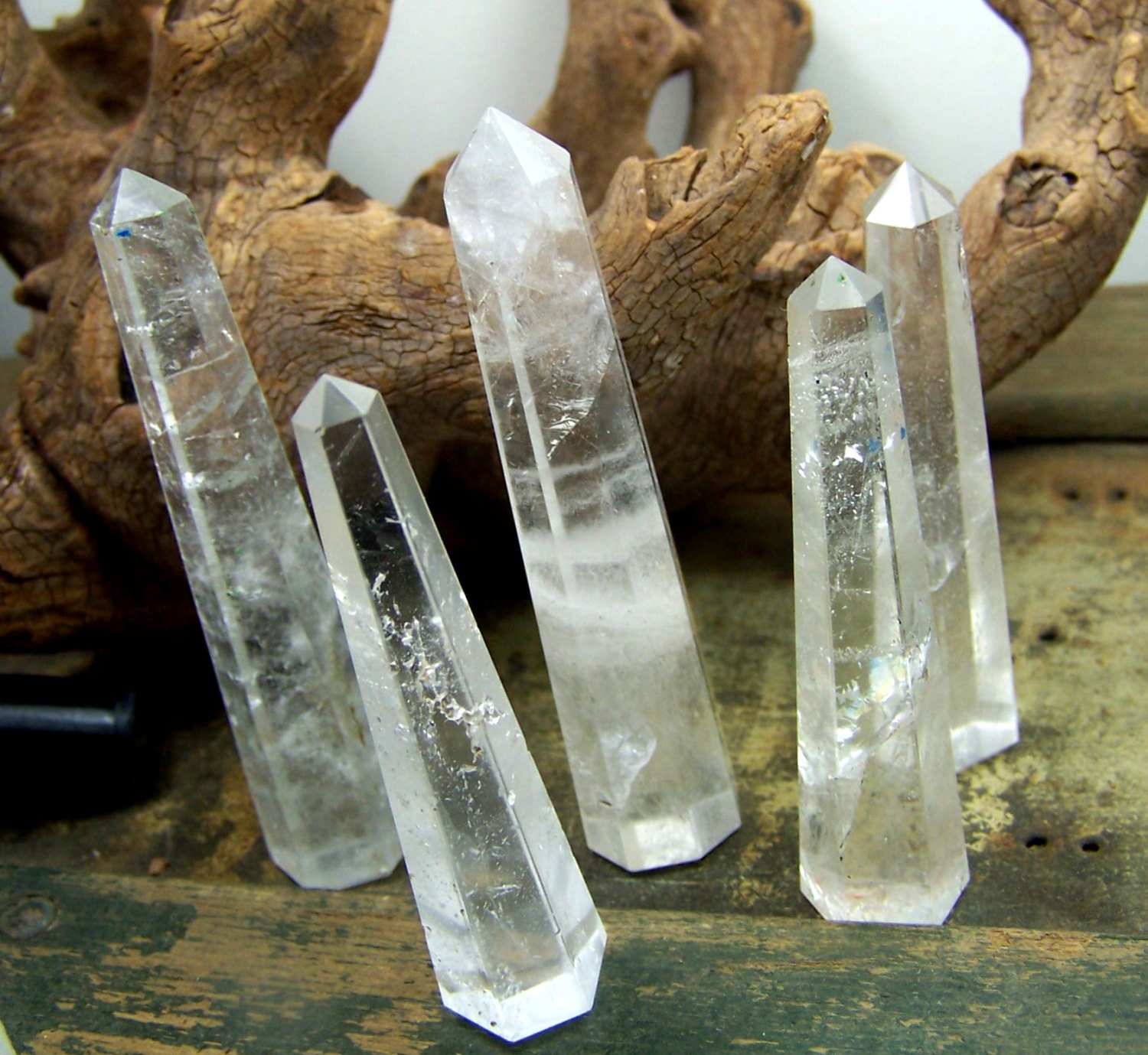 Quartz Crystal tower natural polished prism point 2 to 4