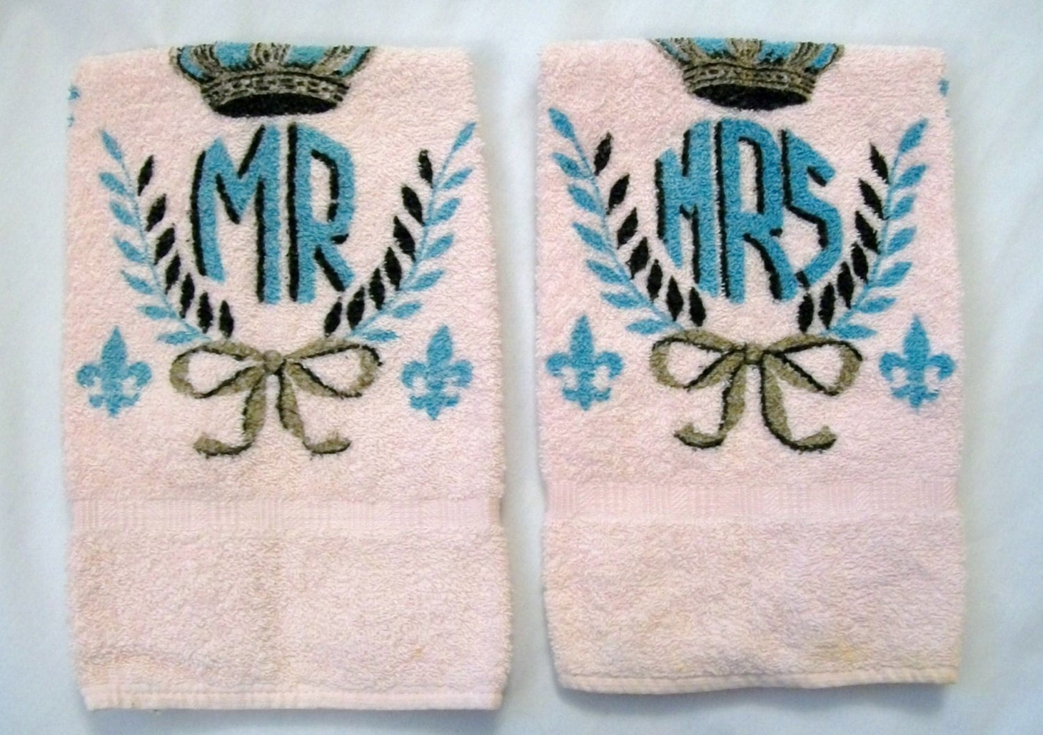 Vintage Hand Towels Terry Cloth Towels Vintage Towel Set