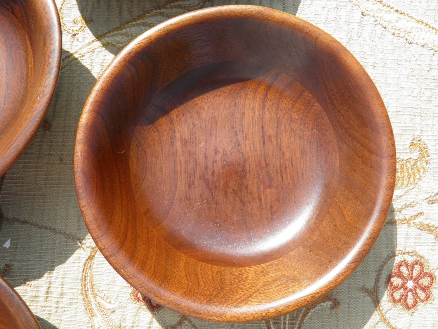 No. 1 Cherry Wood Salad Bowls Pasta Bowls Feast Gear 6Piece Set Food Safe Wooden