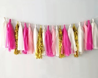 Pinks Tassel Garland