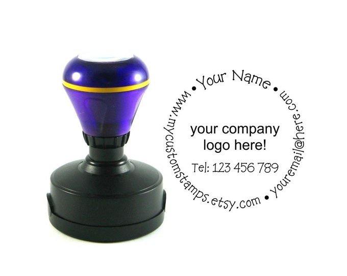 Self inking custom Personalized Return address Name rubber stamp with logo