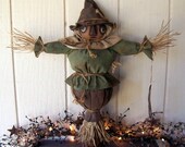 Primitive Folk Art Fall Harvest Scarecrow Grungy Art Doll Makedo Thanksgiving ofg hafair ab4b