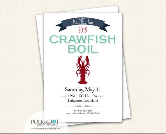 Items similar to Crawfish Boil Invitation on Etsy