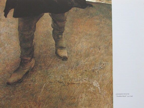 Andrew Wyeth Reproduction Print of TRODDEN WEED Size is 8.5 x