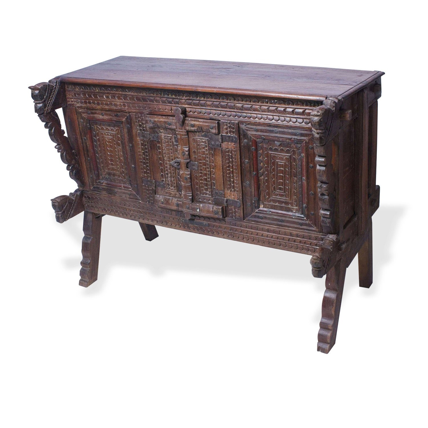 Antique Indian dowry chest by AKBIK on Etsy