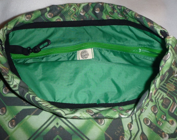Computer Circuit green backpack/tote Custom Print