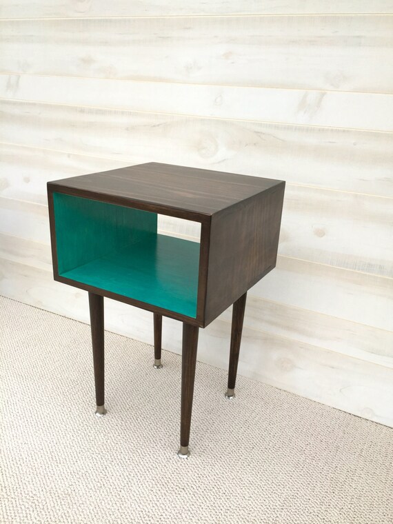 The Side Table Mid Century Modern Side Table Chocolate and