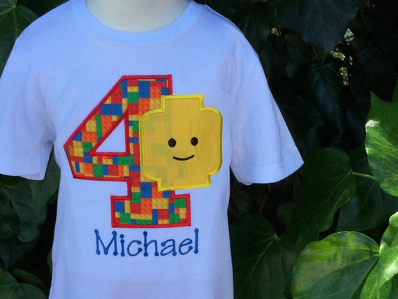 etsy lego birthday shirt