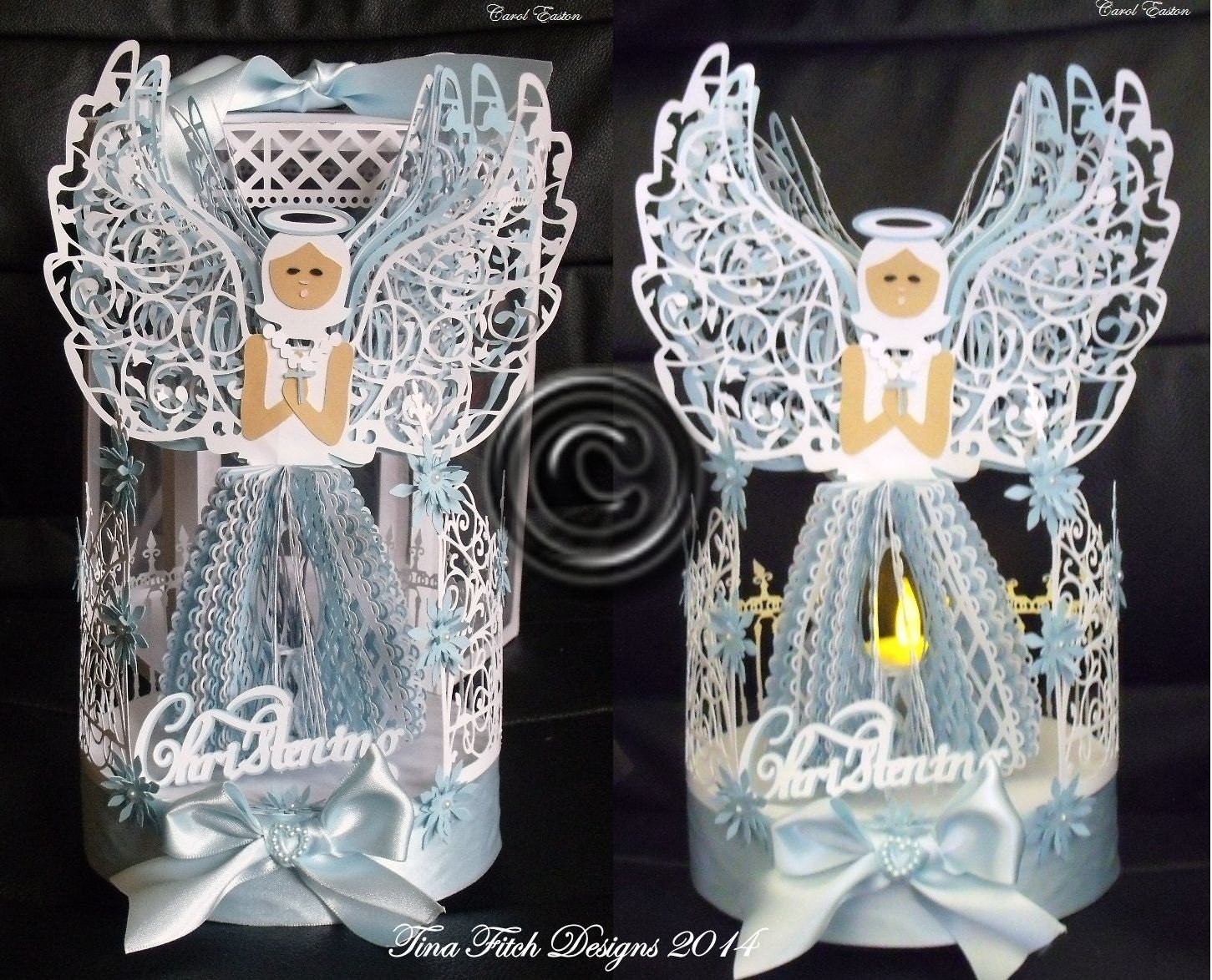 Download 3d Angel Blessing Tea Light Cutting File Template