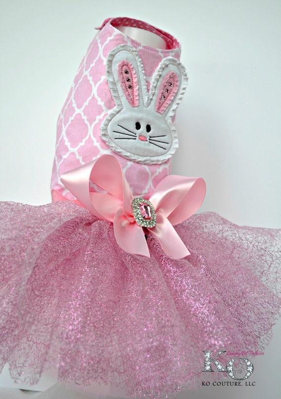 Dog Dress Easter Bunny Tutu Harness Dress
