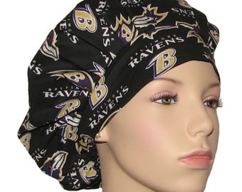 Bouffant Surgical Scrub Hat - <b>Baltimore Ravens</b> Fabric - il_340x270.684776178_i2oo