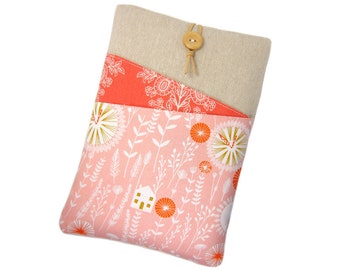 iPad Mini Cover, Kindle Paperwhite, Kindle Case, Nook Glowlight, Nexus 7 2 Cover, Kindle Voyage, Orange Floral, Nook Touch, iPad Mini Case