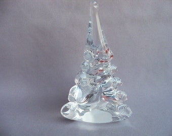 Hand Blown Art Glass Christmas Tree- Small