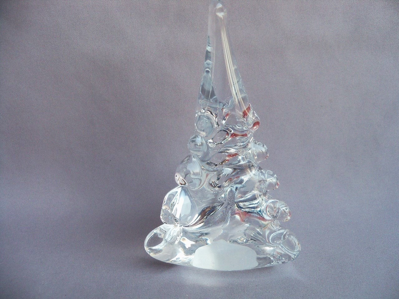 Hand Blown Art Glass Christmas Tree Small 7043