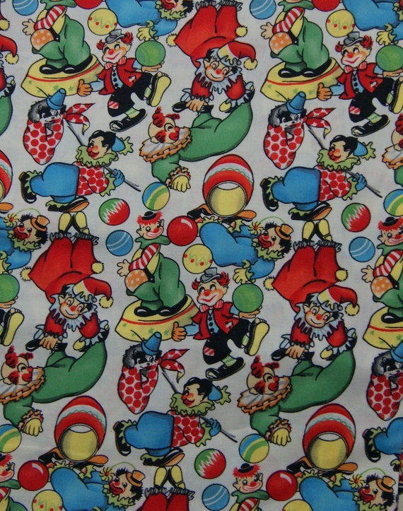 Michael Miller Vintage Circus Print Fabric 1 1/2 by hipandvintage