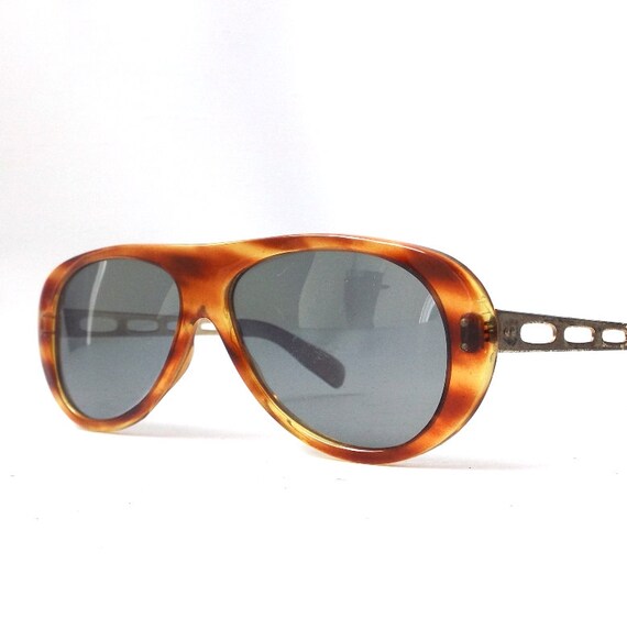 Vintage 1950s Sunglasses Brown Tortoise By Recyclebuyvintage 