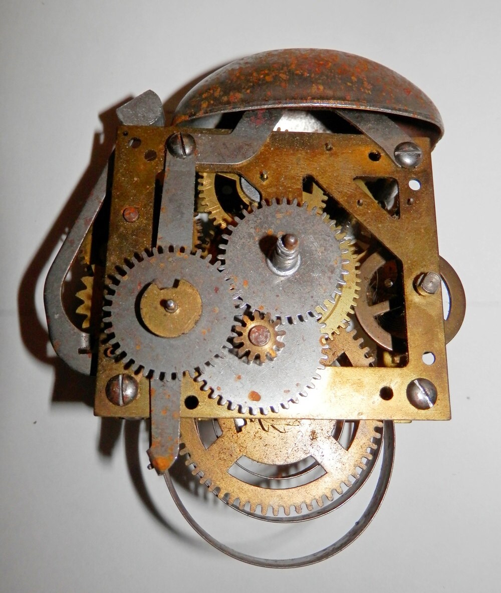 wind up clock parts works, faces, and other parts, steam punk supplies