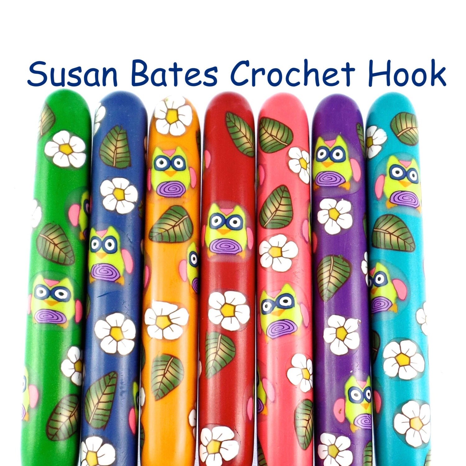 Susan Bates Polymer Clay Covered Crochet Hook by polymerclayshed