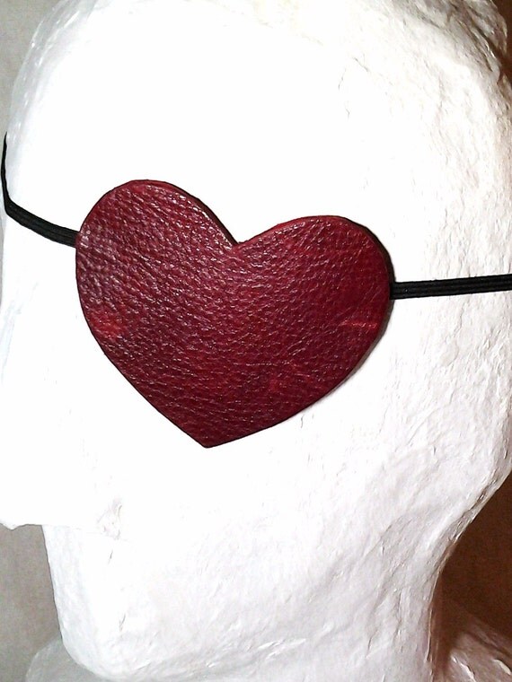 Heart Shaped Eye Patch of Yummy Genuine Top Grain by HouseofJode