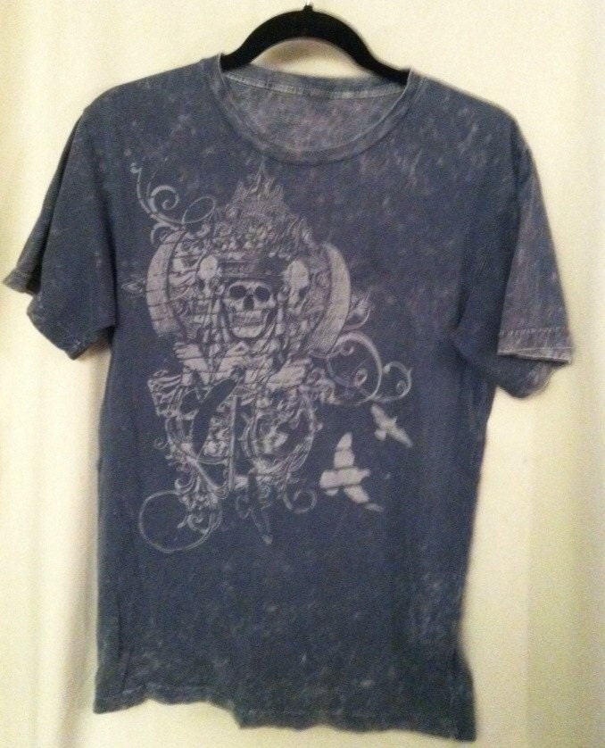 Vintage Stonewashed Grunge Skull & Dove T Shirt – Haute Juice