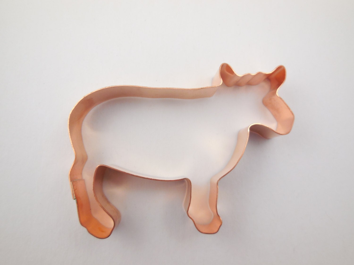 Small Cow Copper Farm Cookie Cutter Hand Crafted by TheFussyPup